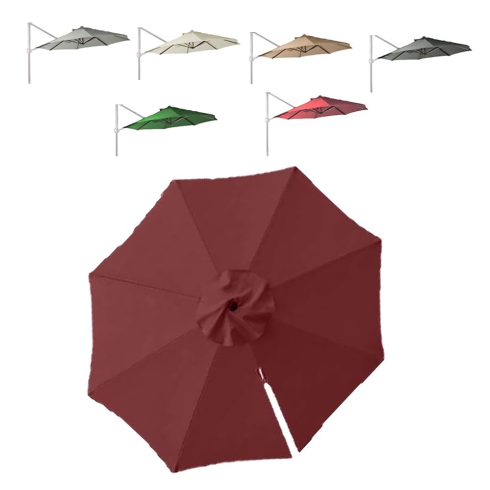 Tela de repuesto para sombrilla 300cm redonda lona recambio parasol 8 varillas