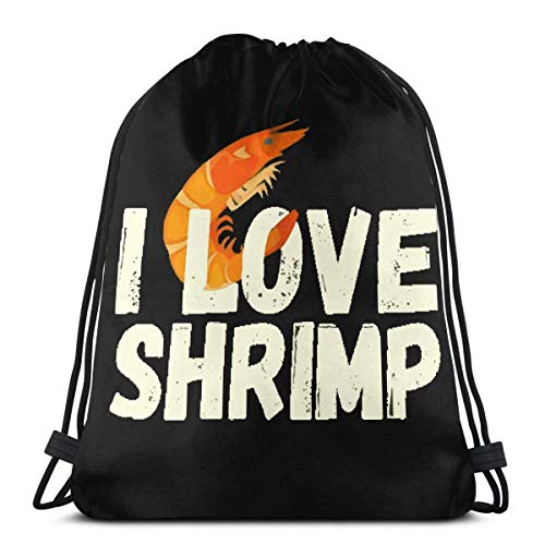 BXBX Amo la Mochila con cordón de camarones Bolsa de Viaje Saco Cinch Saco para Gimnasio