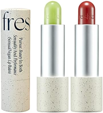 FRESHIAN SENSUAL VEGAN LIP BALM 01 CALMNESS + 03 THRILL - Organic Cocoa Butter & Shea Butter Lip Care - Moisturize Dry, Cracked & Chapped Lips - Hydrating Tinted Lip Balm (Pack of 2) by LG BEAUTY