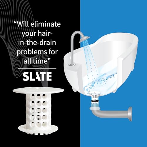 TubShroom The Revolutionary Shower Tub Drain Protector Hair Catcher/Strainer/Snare, White