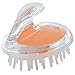 KENT SH1 BLU Scalp Scrubber Hair Brush & Scalp Exfoliator with 42 Soft Rubber Bristles for Distributing Shampoo and Conditioner, Shower Scalp Massage Tool
