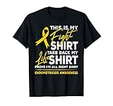 This Is My Fight Shirt Endometriosis Awareness Yellow Ribbon T-Shirt