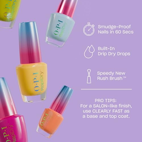 Image of O.P.I RapiDry Quick-Dry Nail Polish for Women - Fir Surely Fast, Creamy Smudge-Free Lacquer, 9ml