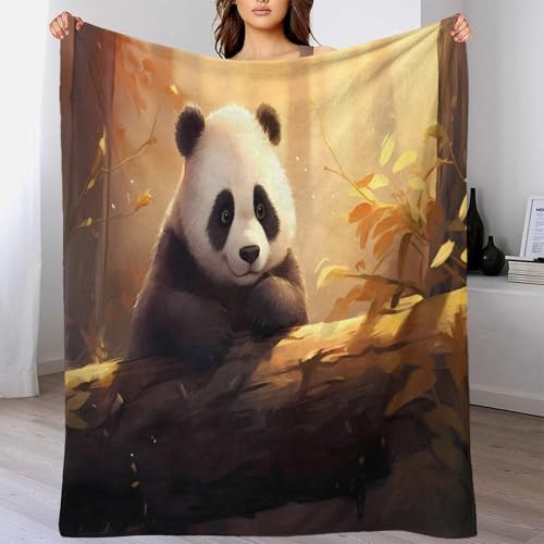 Plaid panda 3D en microfibre 150x200cm pour voyage - 4