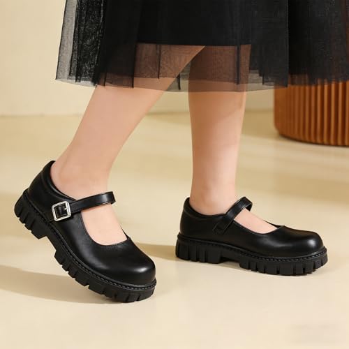 Image of Toddler Girl Dress Shoes Bow Black Dress School Shoes Princess Mary Jane for Toddler /Little Girl