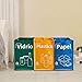 Opret Bolsas Basura Reciclaje 3 Piezas, Cubos de Basura de Reciclaje Colores...