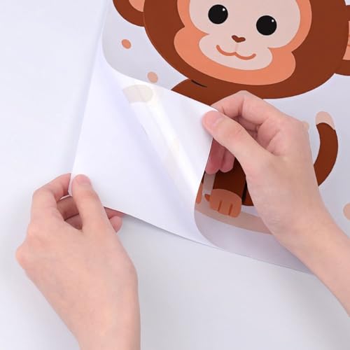 Stickers singe marron mignons et imperméables pour gourde et PC