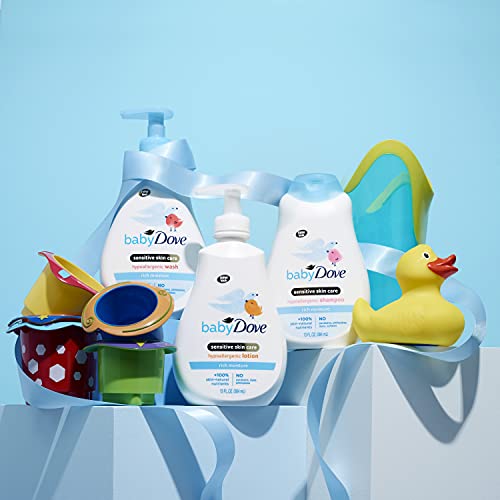 Baby Dove + Nuby Splish Splash Bathtime Gift Set Body Wash, Shampoo, Lotion, Hot Safe Bath Duck, Stacking Cups And Tear-Free Rinse Pail Baby Dermatologist Tested #TOP5