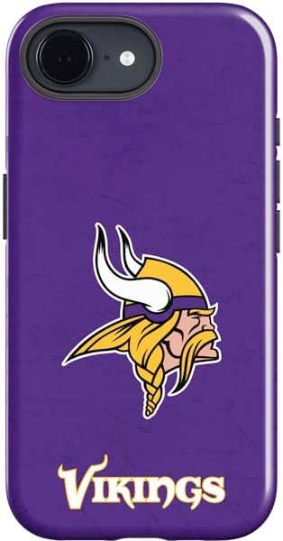 Skinit Impact Phone Case Compatible with iPhone 16e - Officially Licensed NFL Minnesota Vikings Distressed Design
