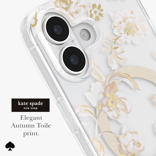 Image of kate spade new york iPhone 17 Case - Autumn Toile | Compatible with MagSafe - Lightweight Designer Case for iPhone 17 with Anti-Scratch Coating and Autumn Toile Design