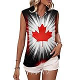 Adugen Origei Women's Canada Shirts Casual Sleeveless...