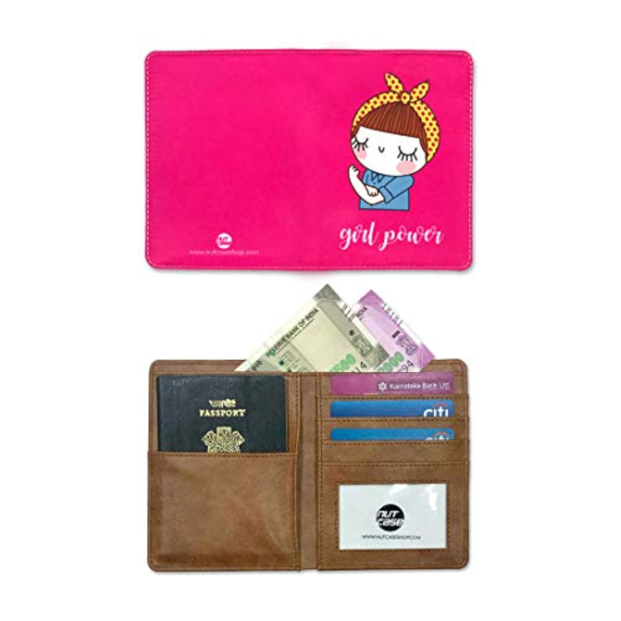 Designer Passport Holder Leather Travel Wallet Organizer