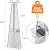 48,000 BTU Patio Heater with Double-Layer Stainless Steel Burner & Wheels,Outdoor Patio Heater with Shelf Tabletop, Safety Tilt Switch, Pyramid Design for Home & Porch Backyard