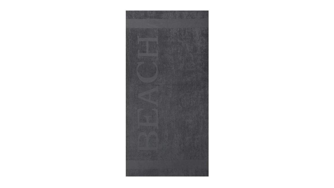 Lucca Serviette de Plage en Tissu éponge Gris 100 x 200 cm, 55413