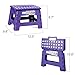 ACSTEP Folding Portable Collapsible Plastic Foldable Step Stool,Non Slip Folding Stools for Kitchen Bathroom Bedroom (Purple)