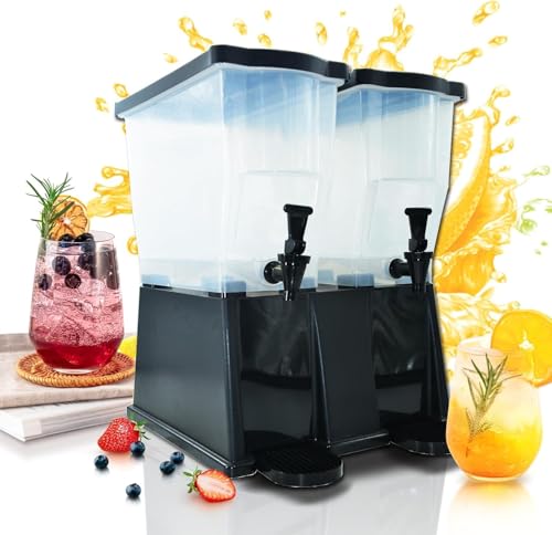 Commercial Beverage Dispenser,22L/5.81gal Iced Drink Dispenser,Juice Tea Drink Machine,Fountain Drink Machine for Home Restaurant Bar Party