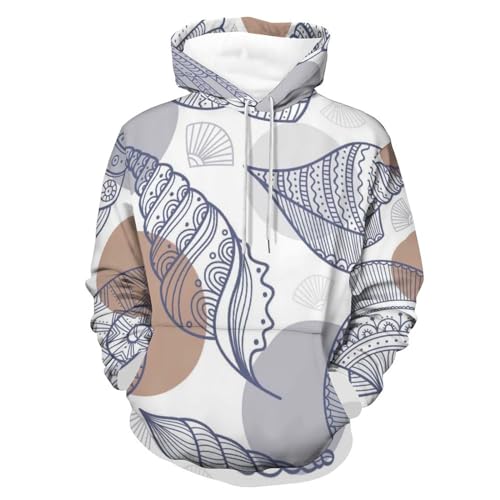 UMENG Hoodie Coquille de Conque Sweatshirt Unisexe en Taille S