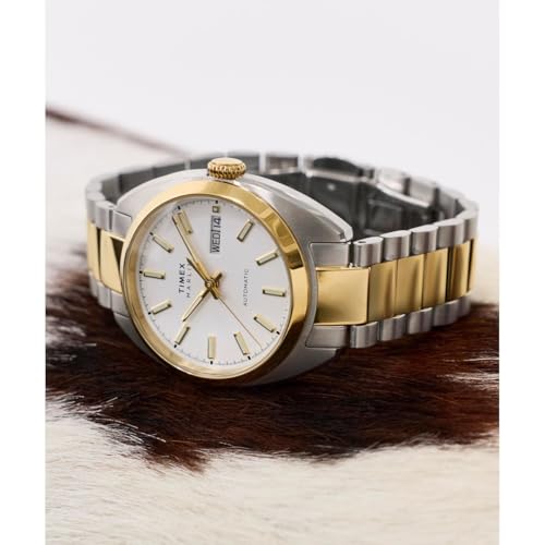 Image of TIMEX Marlin Tonneau 37mm Silver Dial Mechanical Automatic Men Watch - TW2Y65100UJ