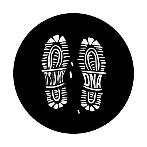 Foto von It's In My DNA Wanderschuhe Fußabdruck Bergwandern PopSockets mit austauschbarem PopGrip