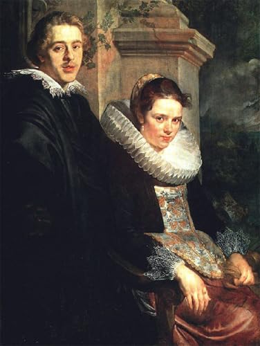 Tableau vintage couple marié Jordaens pour décoration chambre chic et salon élégant