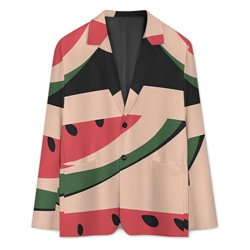 Watermelon Slices Classic Suits Blazer for Men Business Tuxedo Jacket Sport Coat Two Buttons3