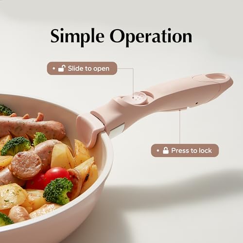 Redchef Removable Handle - Detachable Handle Cookware Replacement, Universal Pot Handles, Ideal Replacement for All Cookware (Pink)