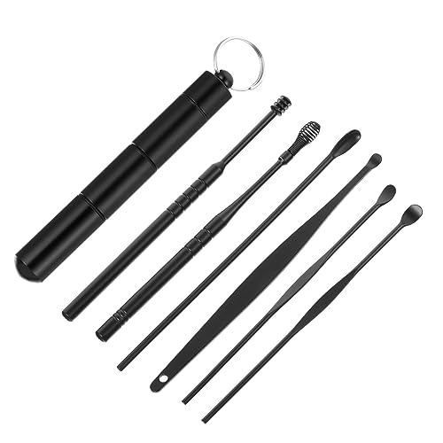 ORFOFE Ear Wax Removal Tool Kit Ear Cleaning Set 6 Different Shapes Gentle Safe for Adults