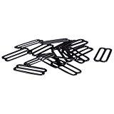 Porcelynne Black Nylon Coated Metal Replacement Bra Strap Slide - 1