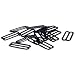 Porcelynne Black Nylon Coated Metal Replacement Bra Strap Slide - 1" (25mm) Opening - 10 Pairs (20 Pieces)