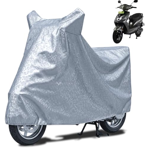 Image of FABTEC Waterproof Scooty Body Cover Compatible with Okaya Faast F2B, A1 (Silver)