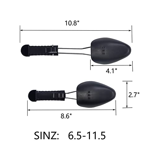 WAJJ 10 Pairs Plastic Shoe Tree Stretcher Shaper for Women Adjustable Length Shoes Boot Holder Shaper Support(Black Women) - Thumbnail 2