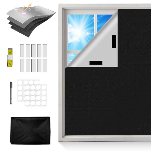 Blackout Curtains 57" W x 39" H with Velcro for RV & Bedroom