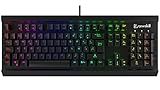 Newskill Thanatos Switch Red - Teclado mecánico gaming (estructura metálica, efectos RGB), color negro