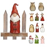 NETPROSHOP Zaunhocker Zaunfigur Elfe Zwerg Schneemann Elch u.v.m. aus Polyresin H: 16-20cm, Auswahl:Wichtel