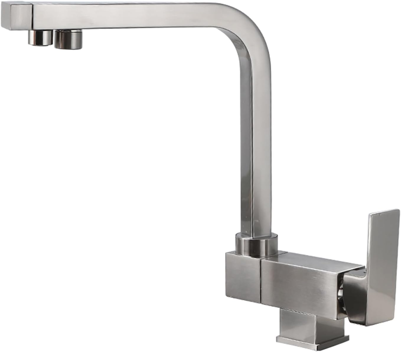 FCXWEVR 3Way Kitchen Sink Faucet Black 360° Rotatable Foldable Design Flexible 3in1 Kitchen Faucet for Front Window & Filter Use Ideal for Modern Kitchens