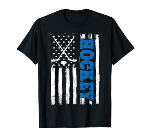 American Flag Hockey USA Patriotic Shirt Hockey Lovers T-Shirt