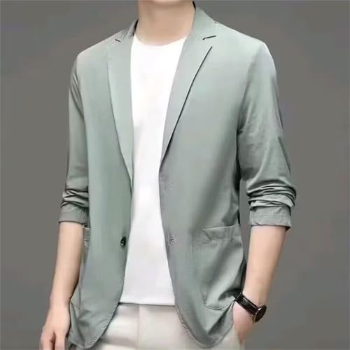 Kyayu Jacket, Men's Summer Ice Silk Cool Suit Jacket, Men's Casual Blazer Suit Jackets 2 Button Lightweight Sport Coats4