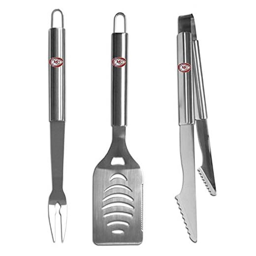 NFL Kansas City Chiefs Stainless Steel BBQ Set