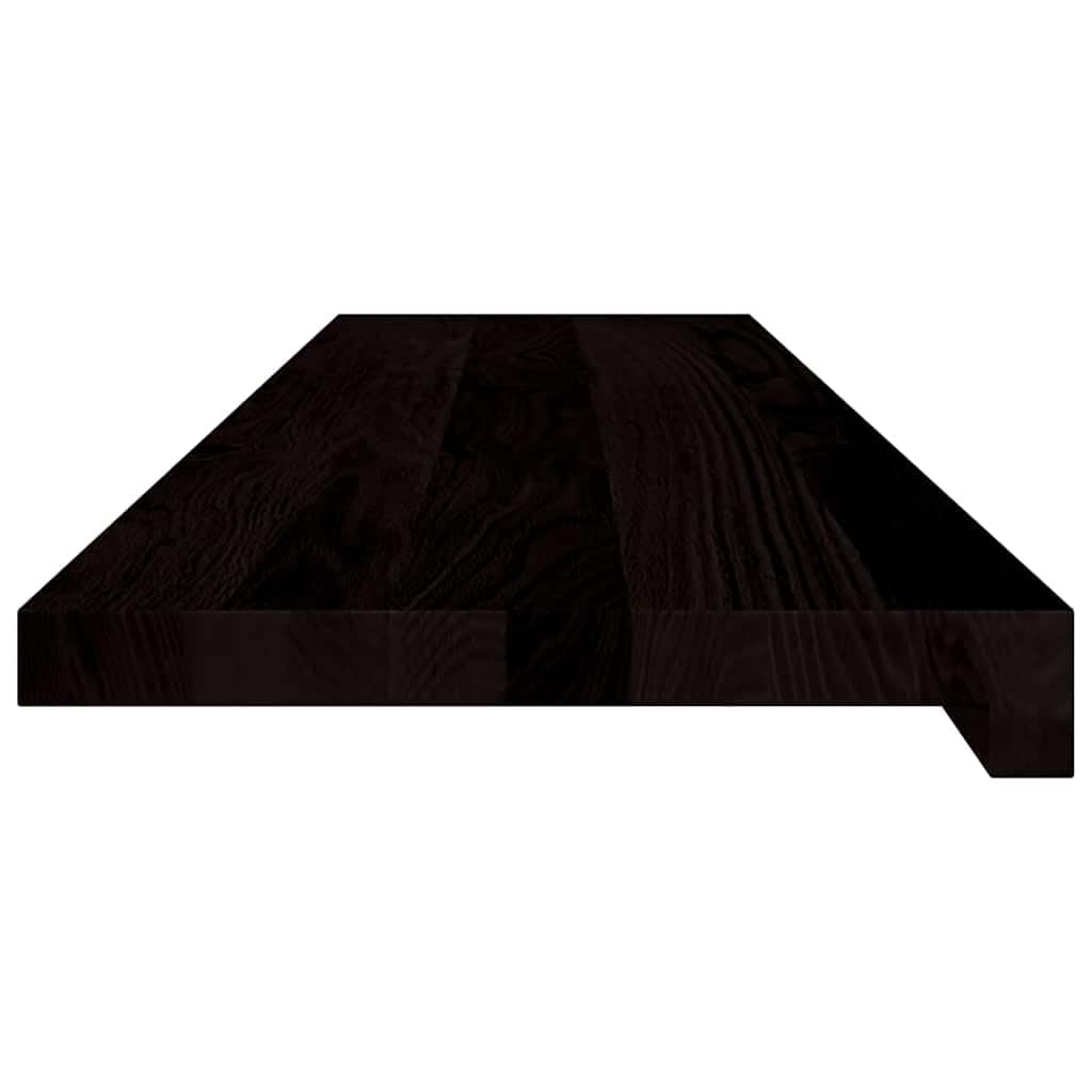 Générique 2-częściowe stopnie schodowe z litego dębu ciemnobrązowego 100 x 30 x 2 cm, solidne drewniane stopnie na schody i parapet