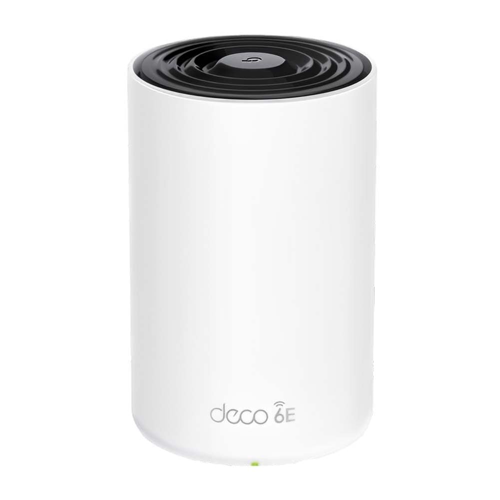 TP-Link TP-Link Deco WiFi 6E Mesh AXE5400Mbps Tri-bande Deco XE75 Pro(1-pack), Couverture de 270㎡, WPA3, 1 port 2.5G, 2 ports Gigabit, idéal pour grandes maisons, Profitez au maximum de votre abonnement Fibre