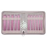 OAEPG 11 pares de agujas de tejer de aluminio de doble punta de 2 mm a 6 mm para suéter, bufanda, sombrero, bolsa, aguja de tejer corta