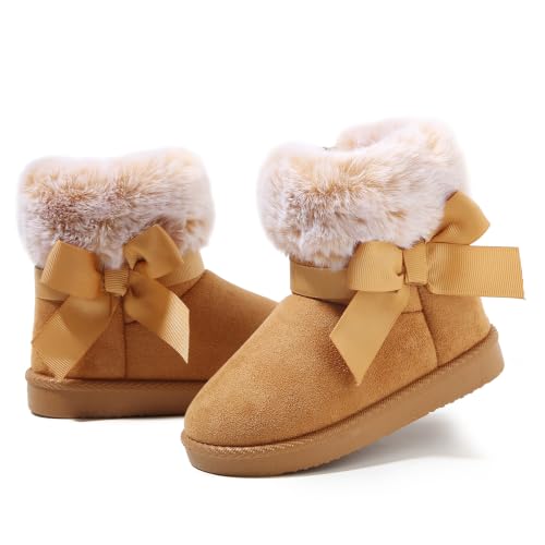 Image of Femizee Girls Boys Warm Winter Boots Kids Outdoor Snow Boots(Toddler /Little Kid)