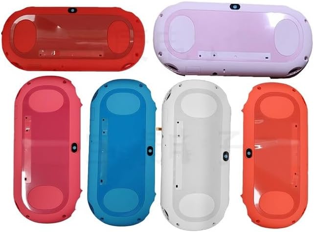JMXLDS New Replacement Back Shell Housing Case Rear Cover with Touchpad Module for PS VITA 2000 PSV 2000 Console Red