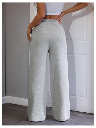 Women's Baggy Sweatpants Drawstring Waist Wide Leg Sweat Pants Sports Athletic Trousers Joggers3