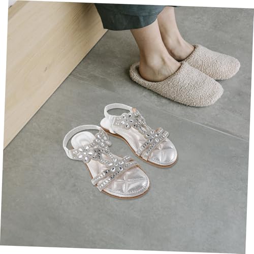 Sandales argentées paillettes taille 40 Uonlytech avec semelle légère en PU chic - 3