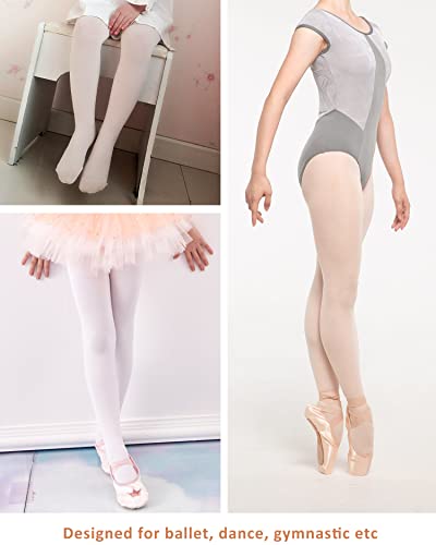 Mdnmd 3 Pack Dance Ballet Tights For Little Girls Convertible Footless Ballet Legging Stocking Pantyhose thumb #5