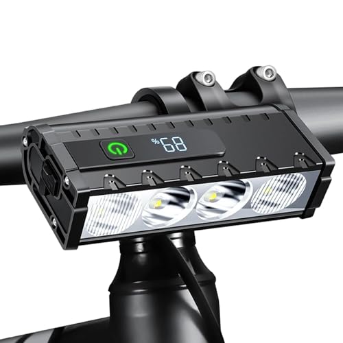 Phare de vélo étanche 4000 lumens avec batterie rechargeable pour cyclisme nocturne