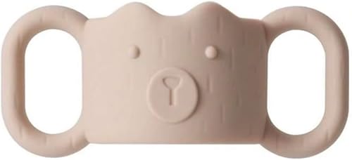 Beige Bottle Handle Universal Narrow Neck Bottle Grip, Detachable Easy-Grip Transitional Training Cup Holder for Infants & Toddlers