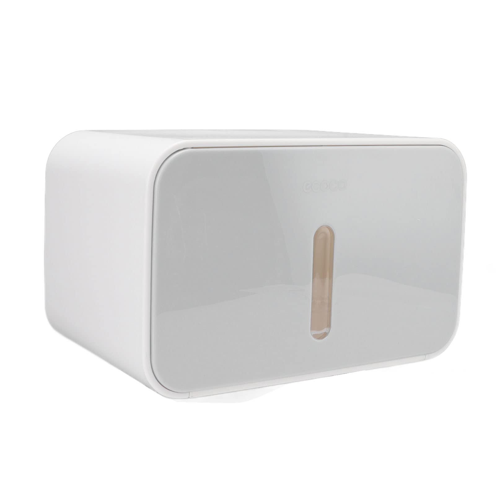 Toilettenpapierrollenbox-Abdeckung, Starke Tragfähigkeit, Badezimmer-Taschentuchhalter, Wasserdicht, Modischer Kleber für Zuhause für Waschküche (Grau)