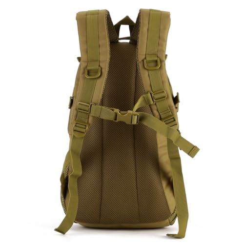 YFNT Tactical Backpack Molle School Bag Military School Bag Daypack Waterproof Backpack Trekking Backpack for Outdoor Sports Fitness Hiking bronze - Image 3